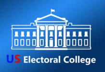 White House outline with US Electoral College text