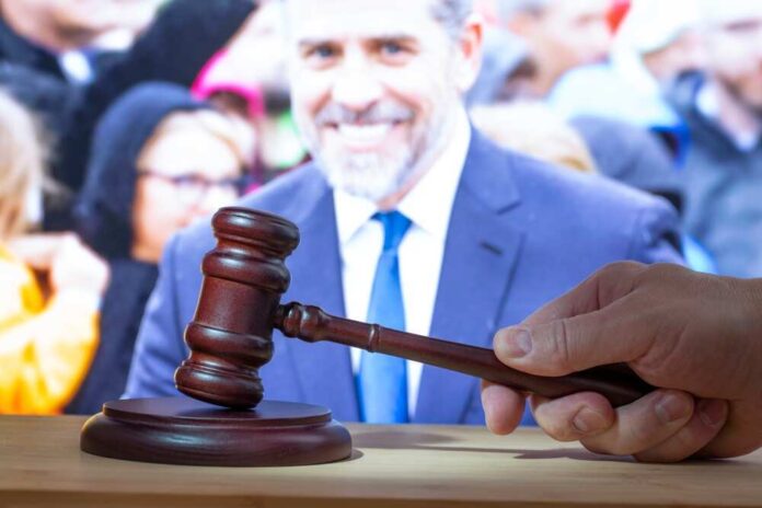 Hunter Biden, Hand with gavel.