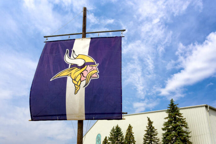 shutterstock_309245801.jpg featured image Minnesota Vikings flag