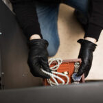 Theft wearing gloves with stolen jewelry