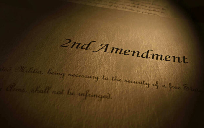 shutterstock_11260542021.jpg Text of the US Constitution's Second Amendment