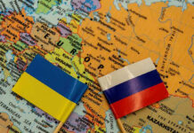 Ukraine BLEEDS — Putin Won’t Quit Map with Ukrainian and Russian flags.