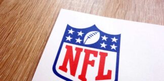 NFL logo printed on white paper