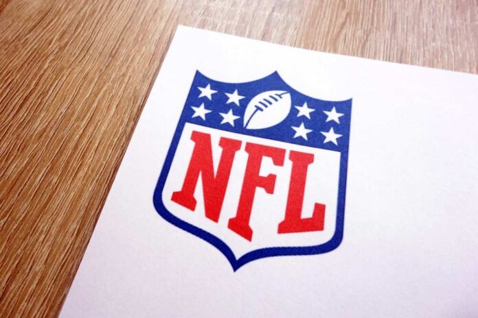 NFL logo printed on white paper