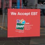 Sign indicating EBT acceptance for food purchases