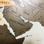 Map showing countries in the Middle East and surrounding regions
