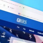 Screenshot of the IRS website showing navigation options