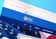 Screenshot of the IRS website showing navigation options