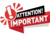 Graphic design featuring an attention alert with the word 'IMPORTANT'