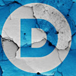 New Map ELIMINATES Democrats — Leftists Outraged Democratic Party logo on a cracked, peeling surface.