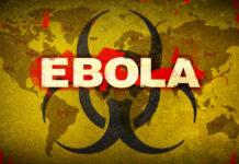 Ebola OUTBREAK Grows: Cross-Border Chaos Unfolds! Biohazard symbol over world map referencing Ebola