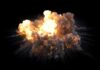 VIDEO: Dead and Missing Workers Following Explosion A large explosion with flames and smoke against a black background