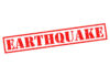 Red stamp with the word EARTHQUAKE