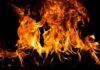 VIDEO: Jet Crashes In Flames — Heroic Rescue Effort Bright flames dancing against a dark background