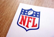 NFL logo printed on white paper
