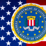 FBI Pounces: Swalwell Raided, Devices Grabbed FBI seal overlaid on an American flag background