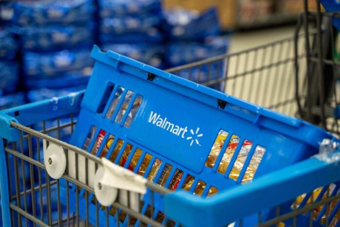 Blurred store aisle with RECALL stamp overlay.