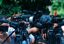 Brain-Eating Amoeba Kills Little Girl TV news cameras crowding together at an outdoor event