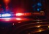 Overdose Suspected In Famed Model’s Death Close-up of a police car's emergency lights at night