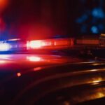 Overdose Suspected In Famed Model’s Death Close-up of a police car's emergency lights at night
