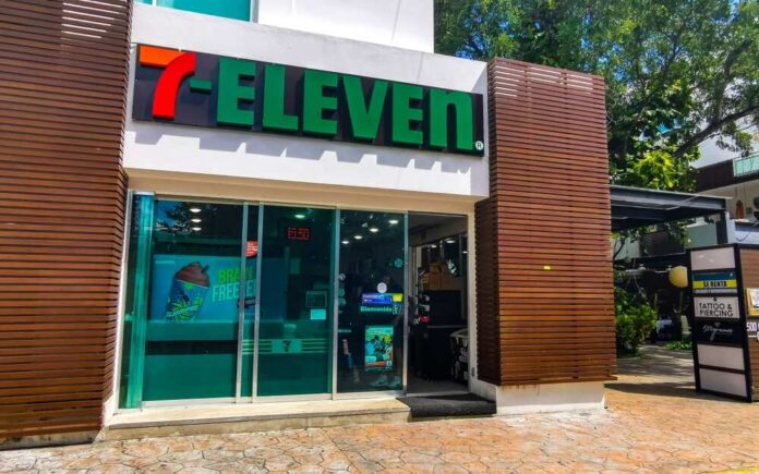 Exterior view of a 7-Eleven convenience store