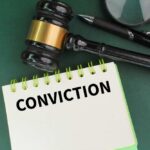 CONVICTED: Jury Drops Hammer A gavel resting on a notepad with the word 'CONVICTION' written on it