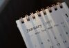 Shock Sellout: Launch Day Pushed To 2027 Close-up of a spiral-bound calendar opened to January 2027